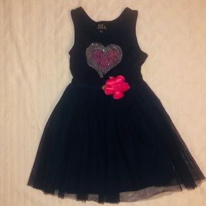 Girls Lilt dress size 5 Navy Blue rhinestones